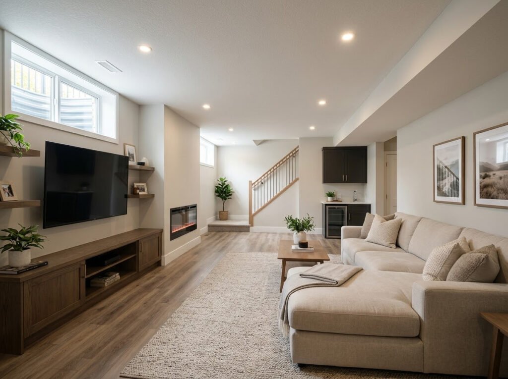Joe's Handyman - Finished Basement Living Area