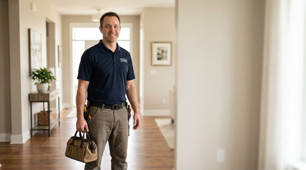 Joe's Handyman - Handyman Holding Tool Bag