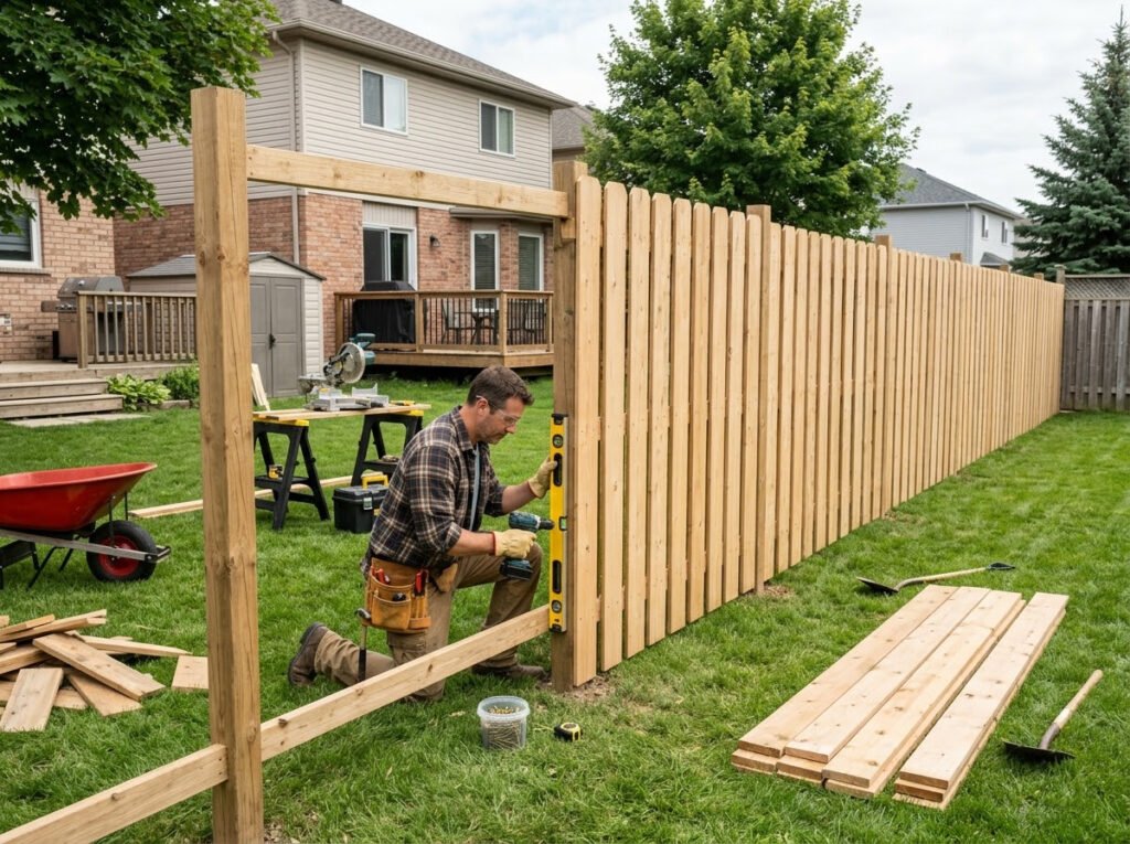 Joe's Handyman - Handyman Repairing Wooden Fence