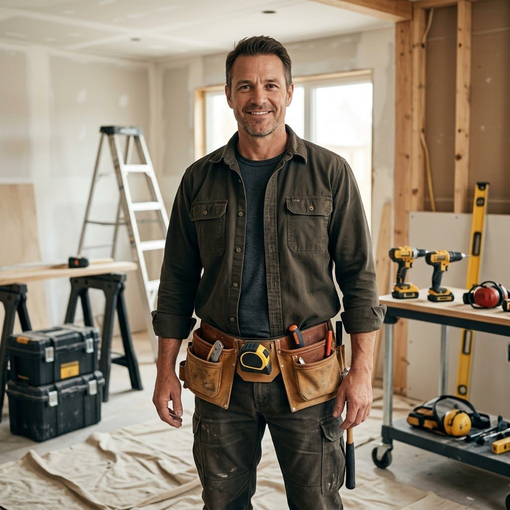 Joe's Handyman - Handyman Standing In Renovation
