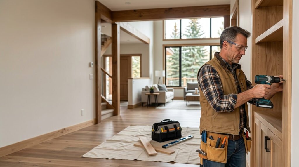 Joe's Handyman - Handyman Working On Home Improve